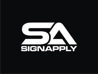 Logo is: SA   business name: Signapply (one word) logo design by agil