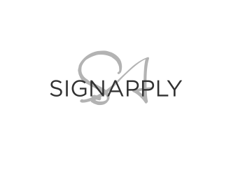 Logo is: SA   business name: Signapply (one word) logo design by ammad