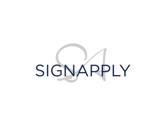 Logo is: SA   business name: Signapply (one word) logo design by ammad