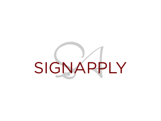 Logo is: SA   business name: Signapply (one word) logo design by ammad