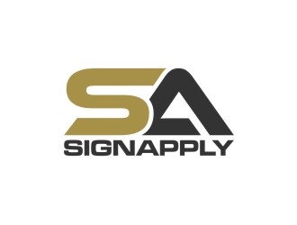 Logo is: SA   business name: Signapply (one word) logo design by agil