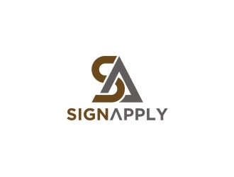Logo is: SA   business name: Signapply (one word) logo design by agil