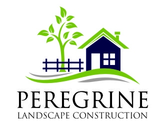 Peregrine Landscape Construction logo design by jetzu