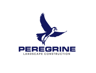 Peregrine Landscape Construction logo design by bluespix