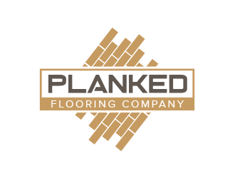 PLANKED FLOORING COMPANY logo design by BeDesign