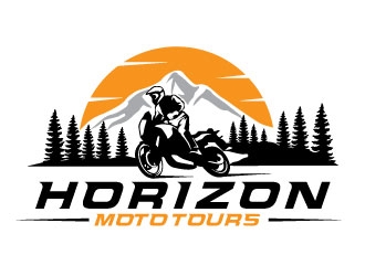 Horizon Moto Tours logo design by invento
