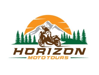 Horizon Moto Tours logo design by invento