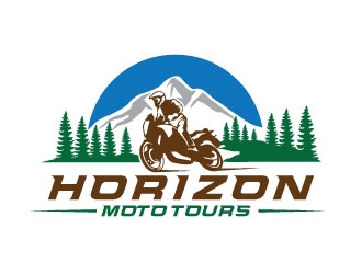 Horizon Moto Tours logo design by invento