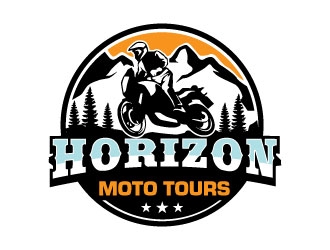 Horizon Moto Tours logo design by invento