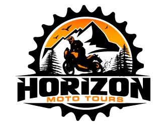 Horizon Moto Tours logo design by THOR_