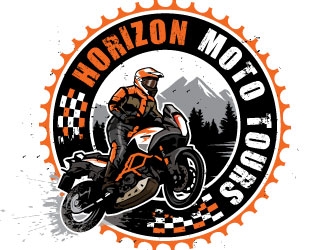 Horizon Moto Tours logo design by REDCROW