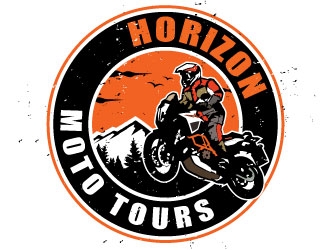 Horizon Moto Tours logo design by REDCROW