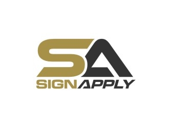 Logo is: SA   business name: Signapply (one word) logo design by agil