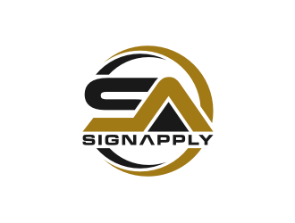 Logo is: SA   business name: Signapply (one word) logo design by yeve