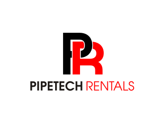 Pipetech Rentals logo design by Landung