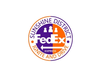 FedEx Express - Sunshine District - Ignite and Drive logo design by BaneVujkov