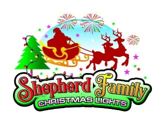 Shepherd Family Christmas Lights logo design by uttam