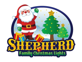 Shepherd Family Christmas Lights logo design by Suvendu