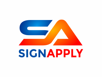 Logo is: SA   business name: Signapply (one word) logo design by mutafailan