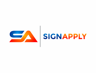 Logo is: SA   business name: Signapply (one word) logo design by mutafailan