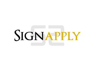 Logo is: SA   business name: Signapply (one word) logo design by done
