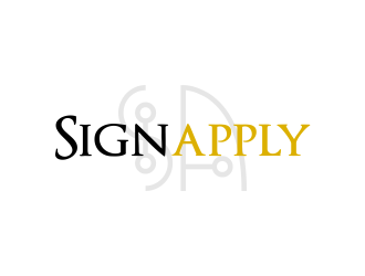 Logo is: SA   business name: Signapply (one word) logo design by done