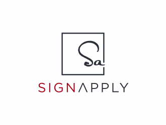 Logo is: SA   business name: Signapply (one word) logo design by ammad