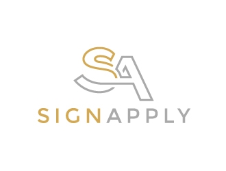 Logo is: SA   business name: Signapply (one word) logo design by aRBy