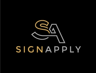 Logo is: SA   business name: Signapply (one word) logo design by aRBy