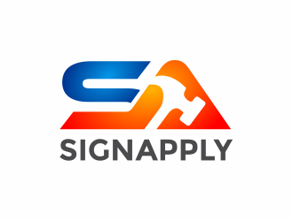 Logo is: SA   business name: Signapply (one word) logo design by mutafailan