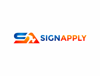 Logo is: SA   business name: Signapply (one word) logo design by mutafailan