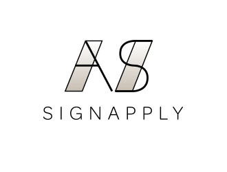 Logo is: SA   business name: Signapply (one word) logo design by BeDesign