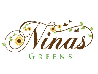 Ninas Greens logo design by REDCROW