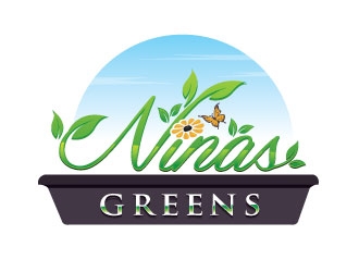 Ninas Greens logo design by REDCROW