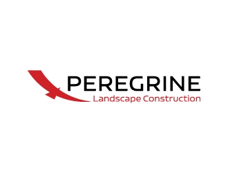 Peregrine Landscape Construction logo design by Kewin