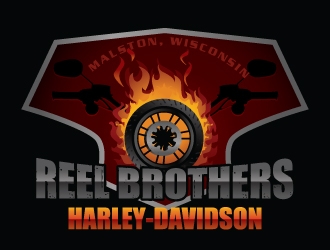 REEL BROTHERS HARLEY-DAVIDSON logo design by Suvendu