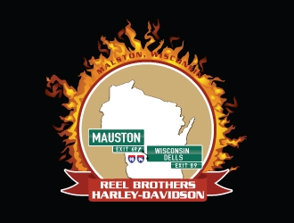 REEL BROTHERS HARLEY-DAVIDSON logo design by Suvendu