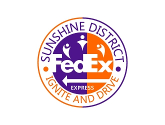 FedEx Express - Sunshine District - Ignite and Drive logo design by BaneVujkov