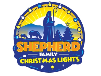 Shepherd Family Christmas Lights logo design by logoguy