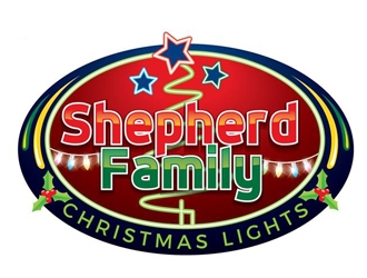 Shepherd Family Christmas Lights logo design by logoguy