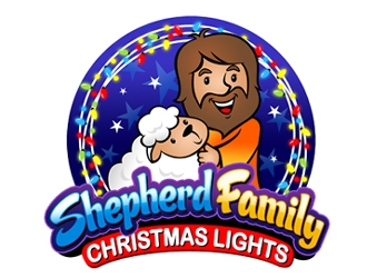 Shepherd Family Christmas Lights logo design by ingepro