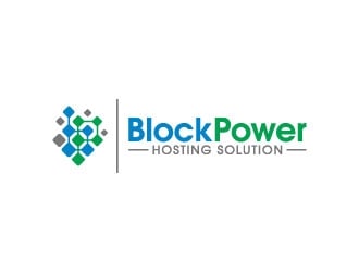 BlockPower Hosting Solution logo design by pixalrahul