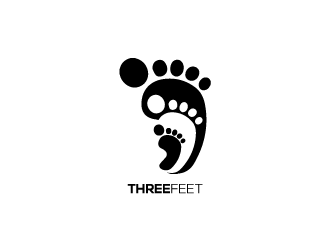 Three Feet logo design by crazher
