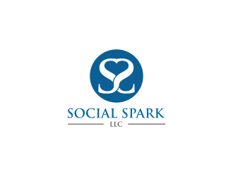 Social Spark LLC logo design by L E V A R