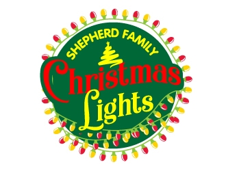 Shepherd Family Christmas Lights logo design by jaize
