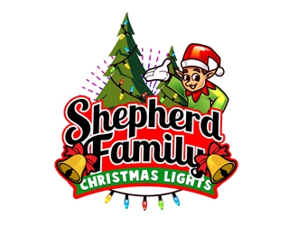 Shepherd Family Christmas Lights logo design by DreamLogoDesign