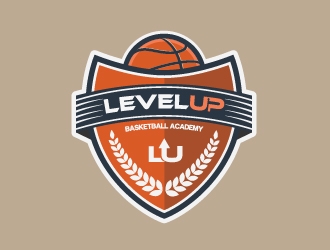 LEVEL UP BASKETBALL ACADEMY logo design by shravya