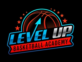 LEVEL UP BASKETBALL ACADEMY logo design by DreamLogoDesign