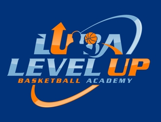 LEVEL UP BASKETBALL ACADEMY logo design by DreamLogoDesign