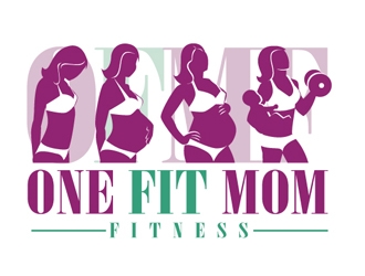 One Fit Mom Fitness logo design by logoguy